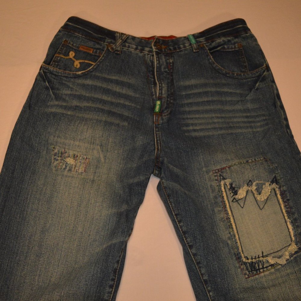 Lrg Roots and Equipment Brand "Make Jeans Not War" Men's Size 40 Wide Leg Jeans
